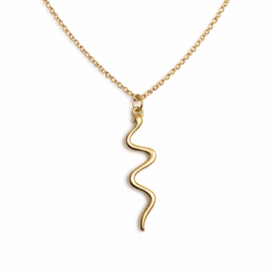 Golden Snake Pendant Necklace
