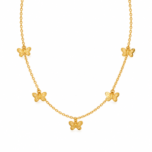 Butterfly Drop Minimal Necklace