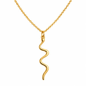 Golden Snake Pendant Necklace